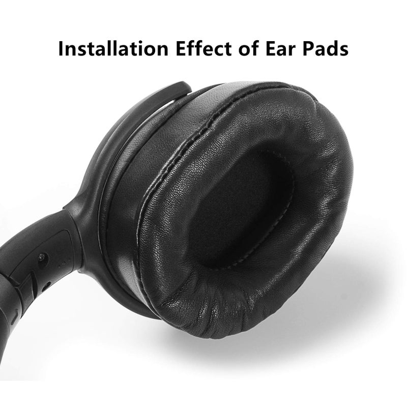 YDYBZB Upgraded Sheepskin Ear Pads Cups Cushions Replacement Compatible with Sennheiser HD 4.40 HD 4.50 HD 4.40BT HD 4.50 SE HD 4.50BTNC Headphones (Black Sheepskin Leather) - Image 3